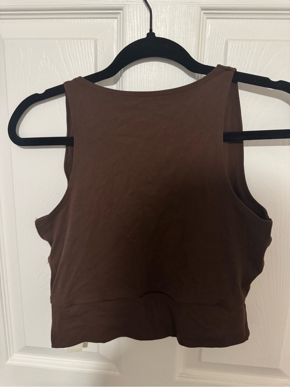 aerie Chocolate Brown Knot-Front Crop Tank - Picture 3 of 3